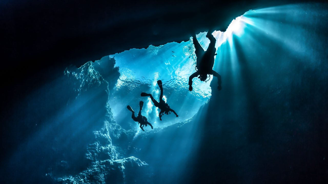 Divers planning a dive on the boat